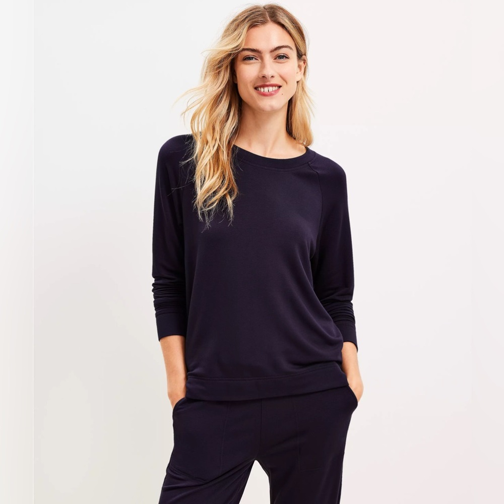 Lou & Grey Signaturesoft Sweatshirt Navy Blue XL